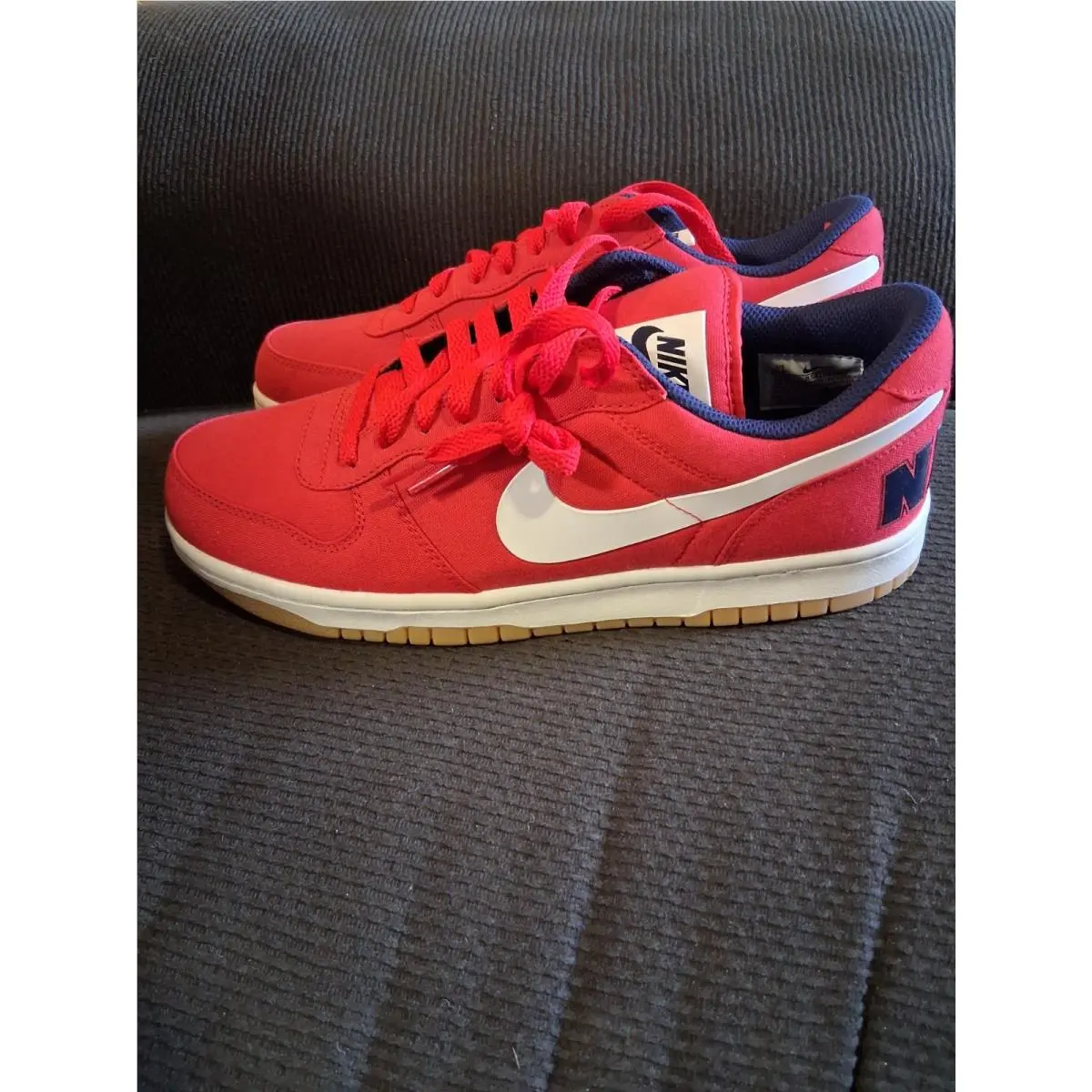 Nike Big Low Lux Red Casual Shoes 854166-600 Men`s Size 9.5
