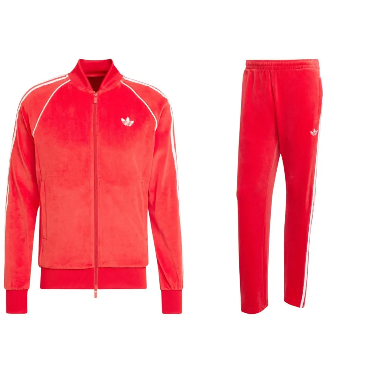 Men`s Adidas Originals Sst Superstar Adicolor Velour Jacket Pants Track Suit
