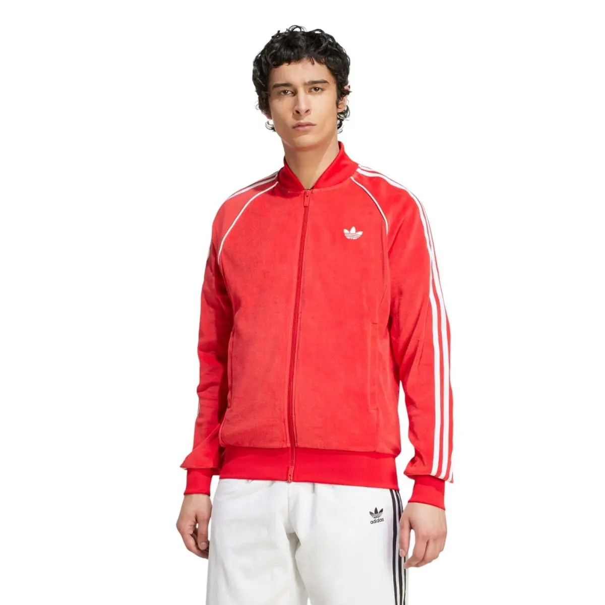 Adidas clothing - Adidas SST Adicolor Velour Track Suit - Better Scarlet 12