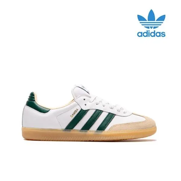 Adidas Samba OG White /green Man/woman Size JS3831