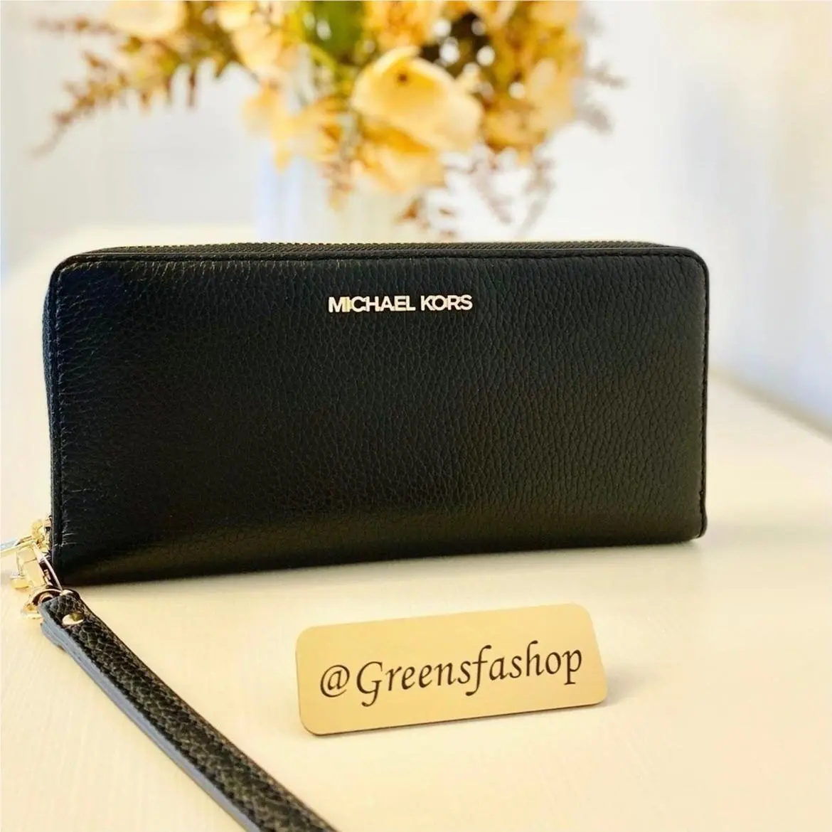 Jet Set Large Continental Wallet Black leather by Michael Kors