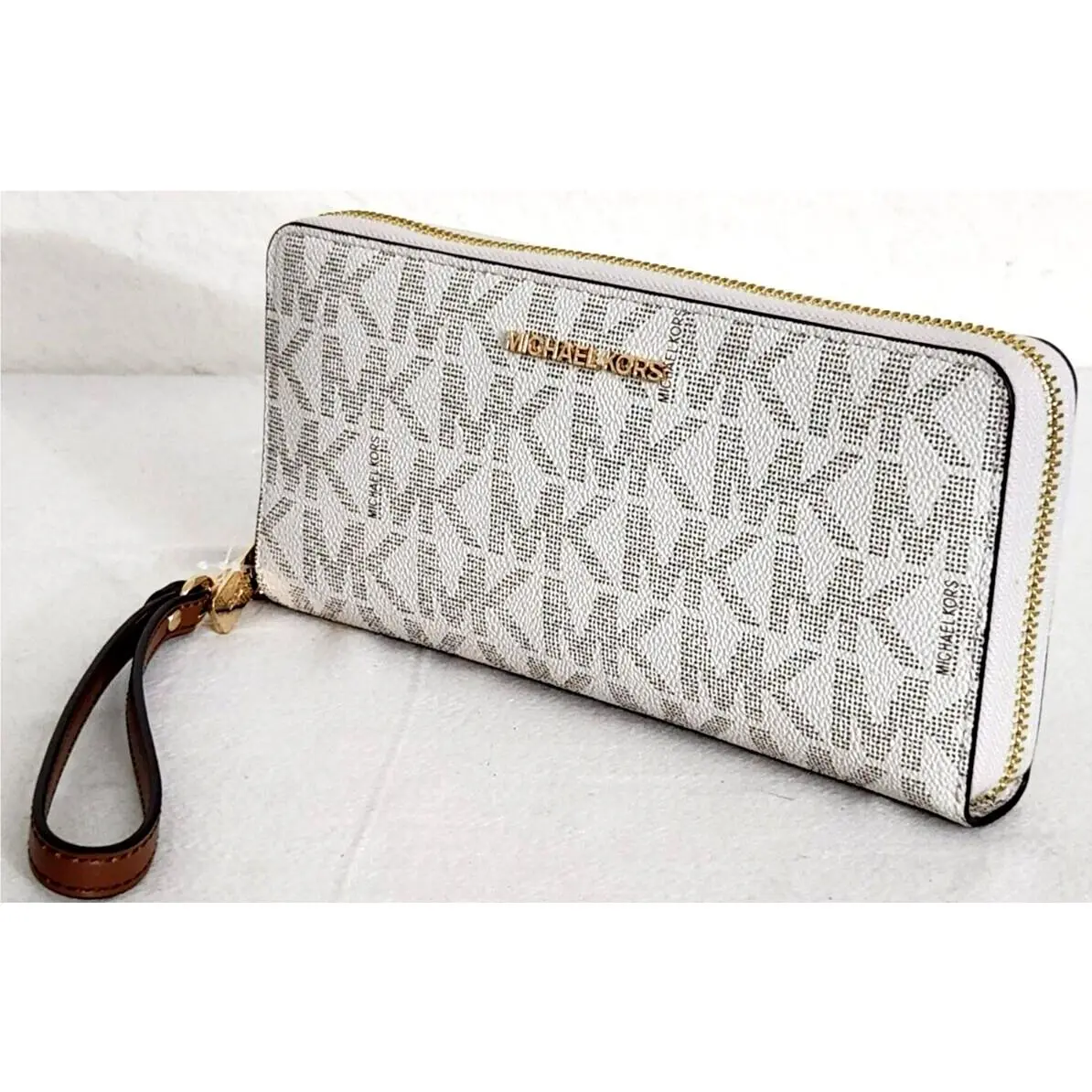 Jet Set Vanilla Logo Gathered Tote Bag+/or Matching Wallet Wallet by Michael Kors