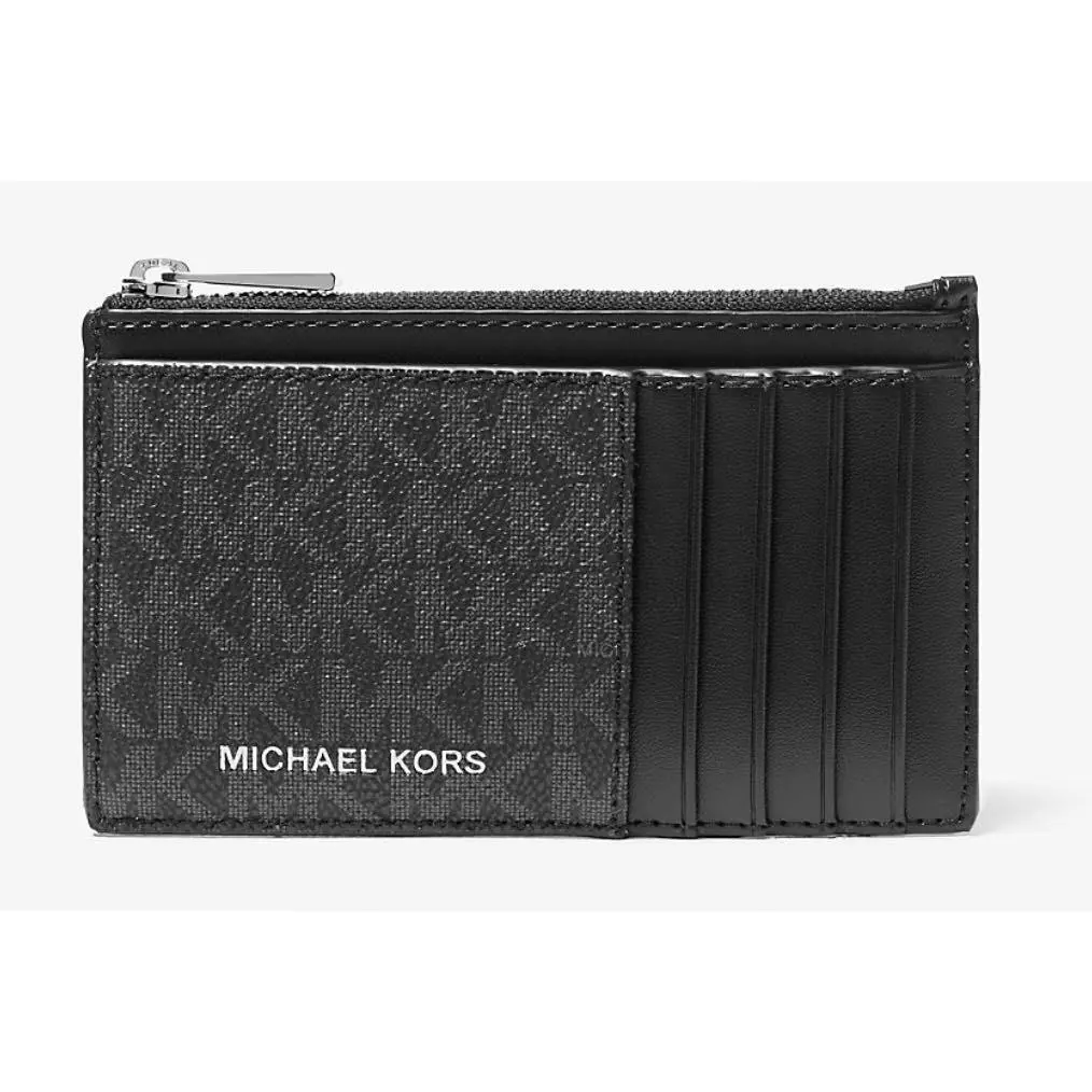 Michael Kors Men`s Cooper Slim Signature Logo Zip Wallet
