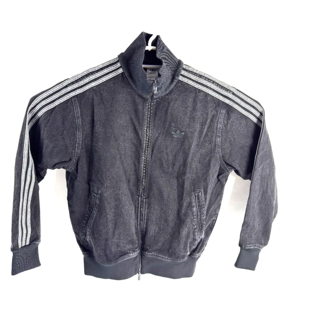 Adidas Originals Adicolor Denim Firebird Track Jacket Black Men`s Size XL JC6717