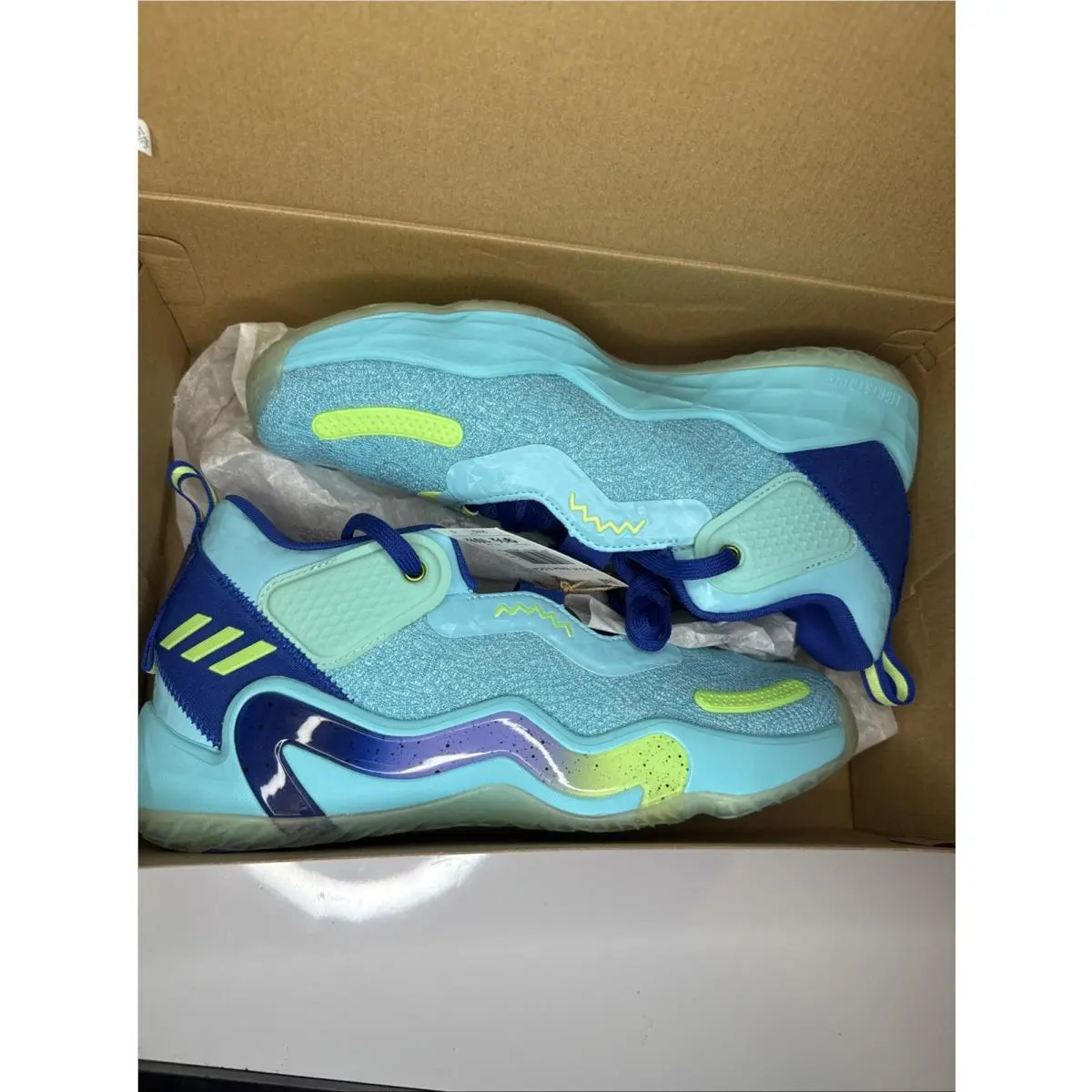 Adidas shoes - adidas D.O.N. Issue #3 - Issue - H68039 - Blue, Manufacturer: Pulse Aqua/Bold Blue/Bright Cyan 8