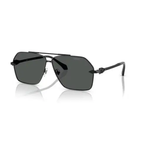 Versace 0VE2284 143687 Matte Black/dark Grey Square Men`s Sunglasses