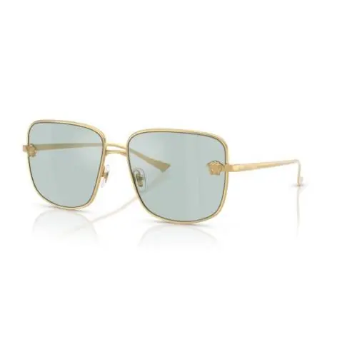 Versace 0VE2282 10029C Gold/azure Flash Silver Square Women`s Sunglasses