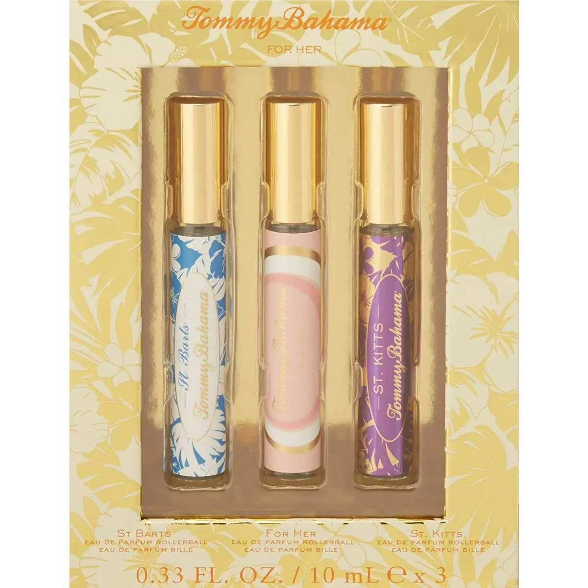 Tommy Bahama Rollerball St. Barts For Her 0.33 Fl Oz Each 3 Pc Gift Set