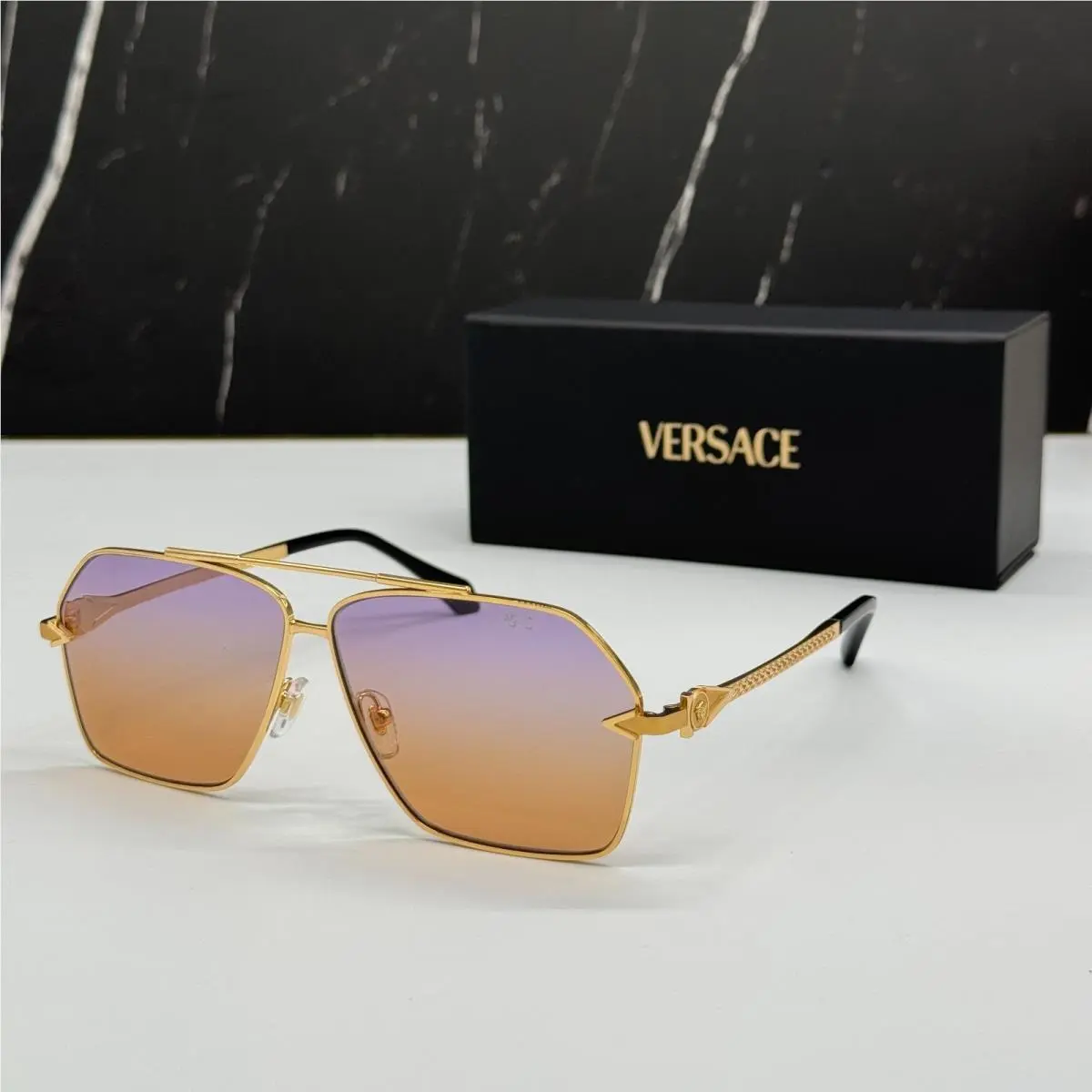 Versace VE2284 1002/EL Sunglasses Women Gold/pink VE2284 1002EL Eyewear