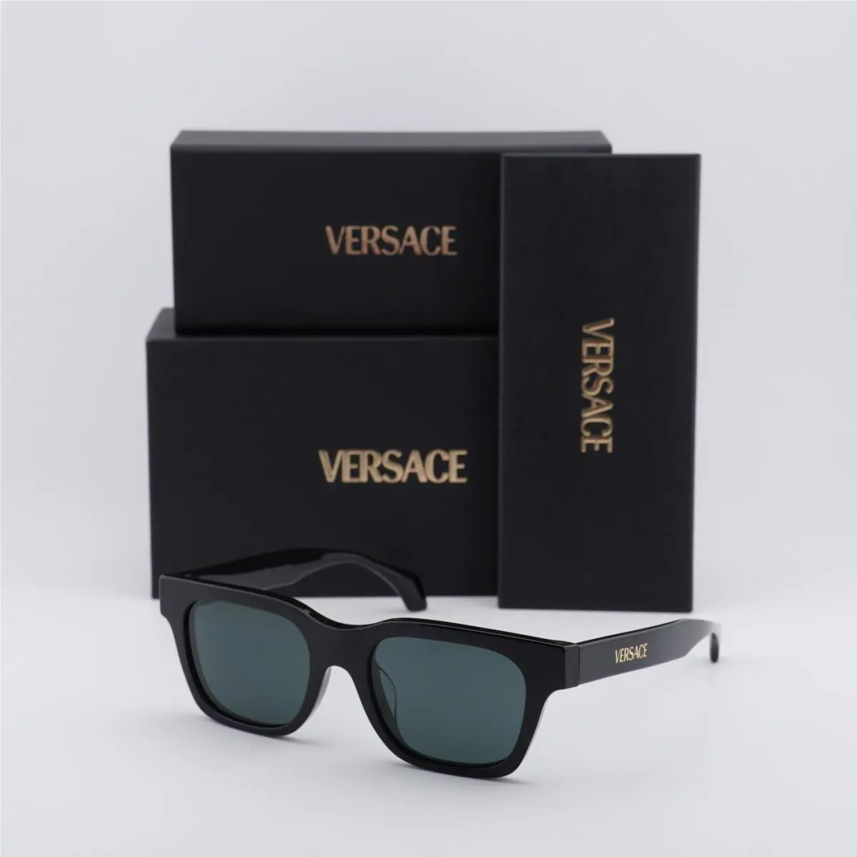 Versace VE4486F GB1/87 Shiny Black/dark Grey 52-19-140 Sunglasses