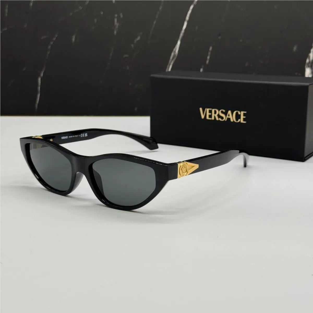 Versace VE4491U GB1/87 Women Sunglasses Black VE4491U GB187 Eyewear