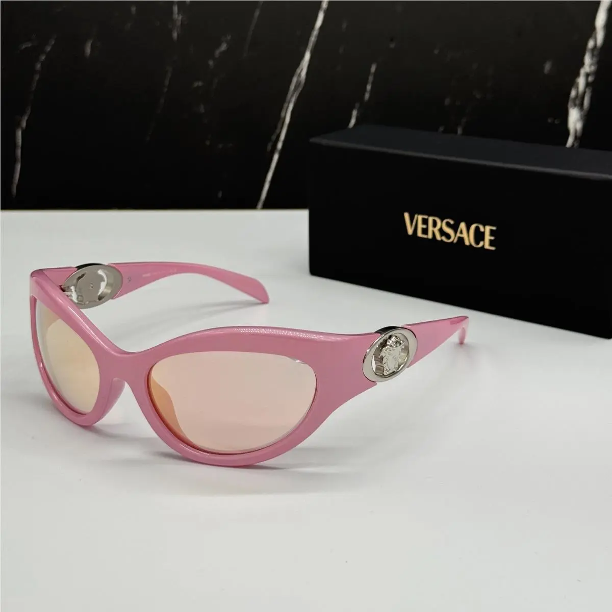 Versace VE4485 5521/Z Sunglasses Women Pink VE4485 5521Z Eyewear