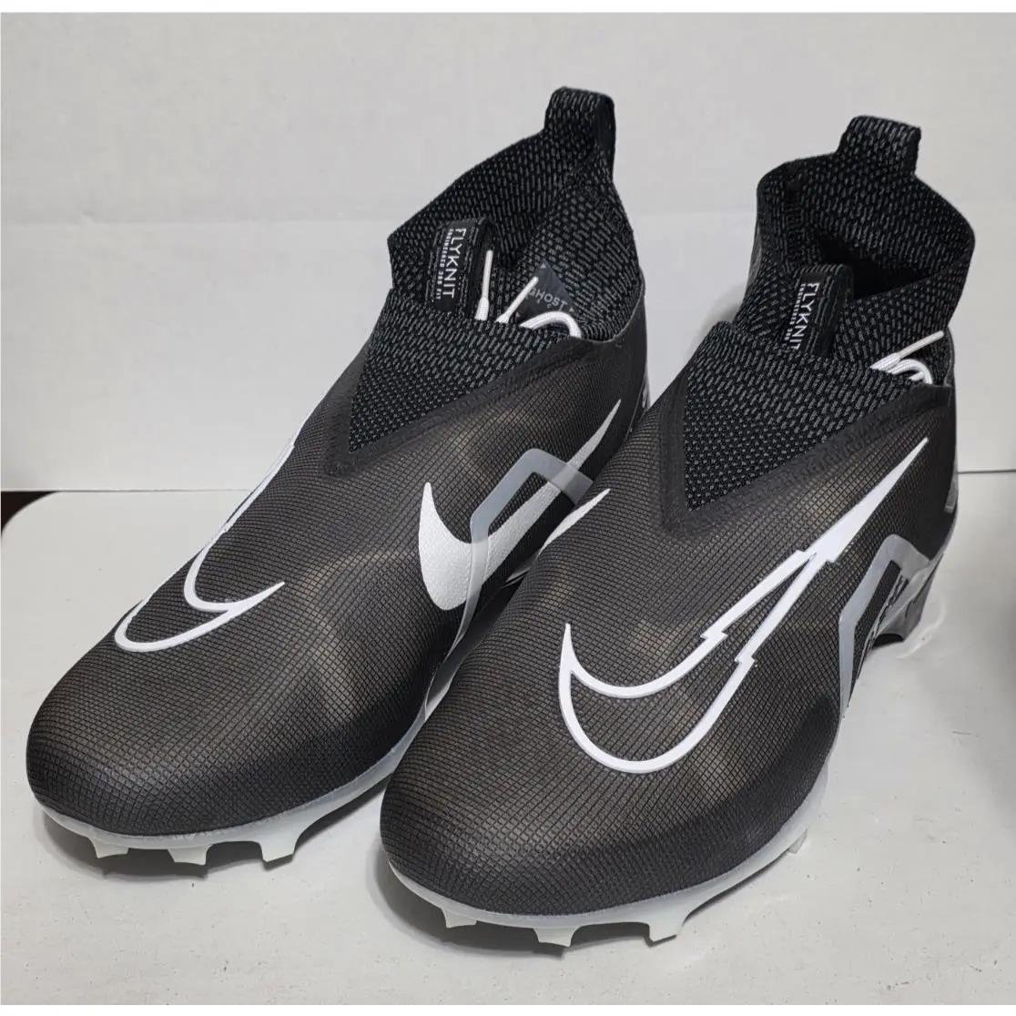 Men`s Nike Alpha Menace Elite 3 Black Iron Gray Football Cleats Size 16