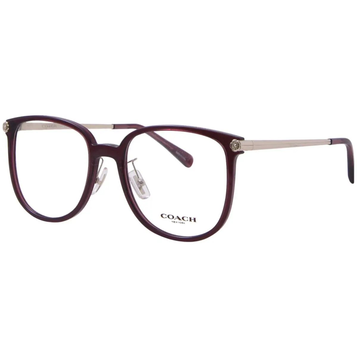 Coach HC6241D 5824 Eyeglasses Frame Women`s Transparent Burgundy Full Rim 54mm