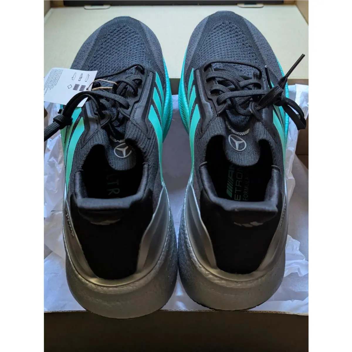 Adidas shoes - MERCEDES - AMG PETRONAS FORMULA ONE TEAM Ultraboost 5X M - JR9386 - Black / Semi Mint Rush / Iron Metallic 1