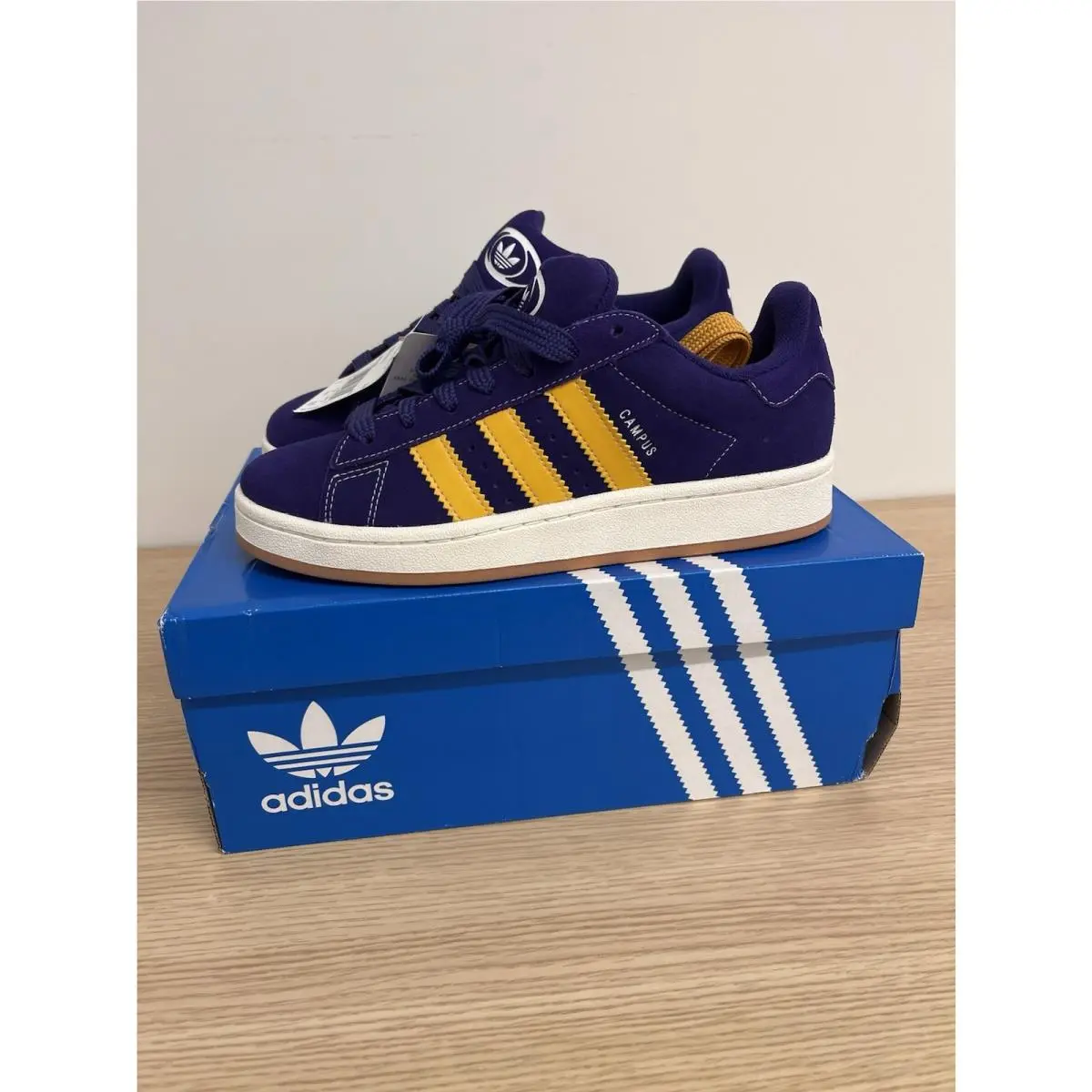 Adidas Campus 00s J Purple Yellow JI0286 Kids 6 or Woman`s 7.5 Lakers