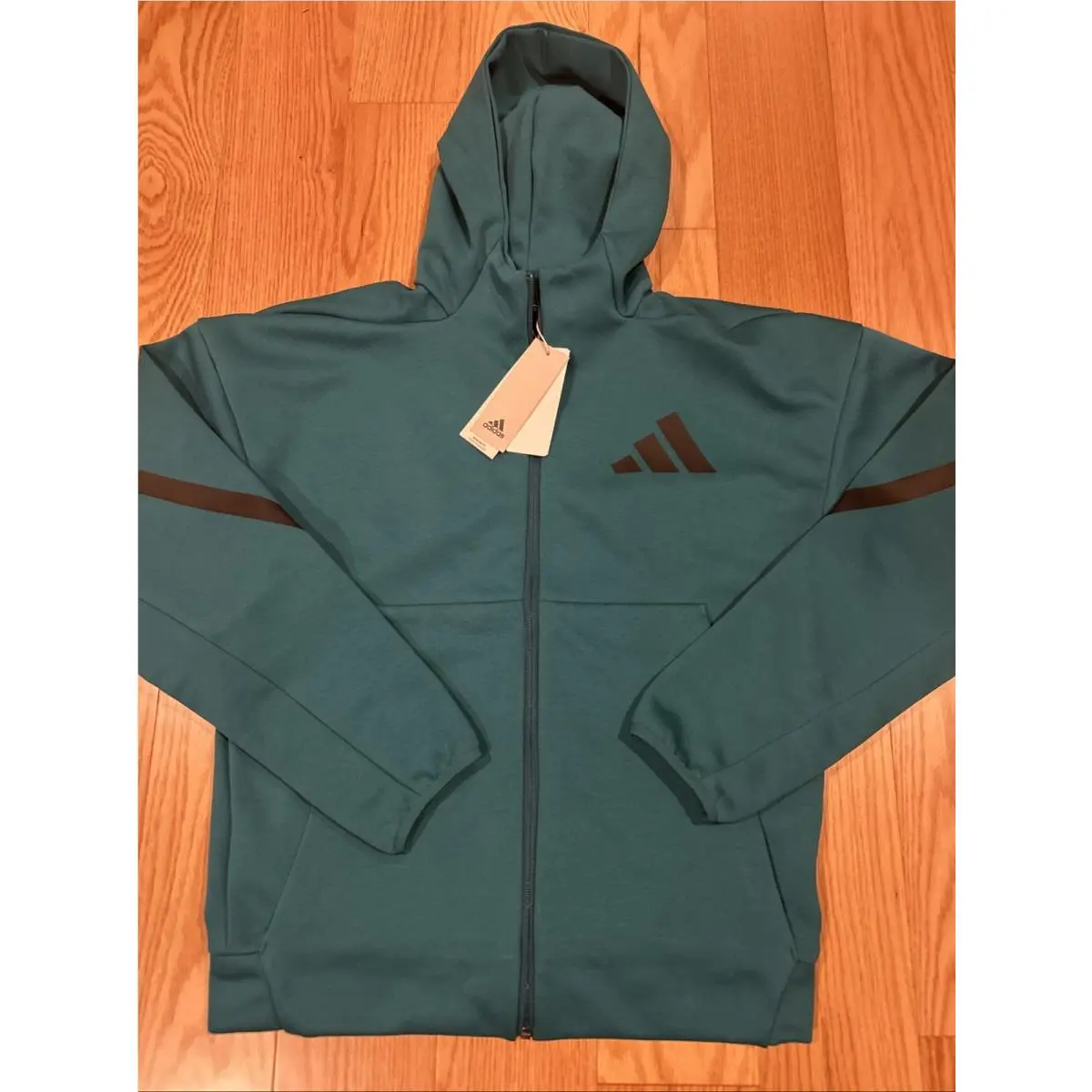 Adidas Z.n.e. Full-zip Hooded Track Jacket Teal Sz S JD1369 Men’s Outwear