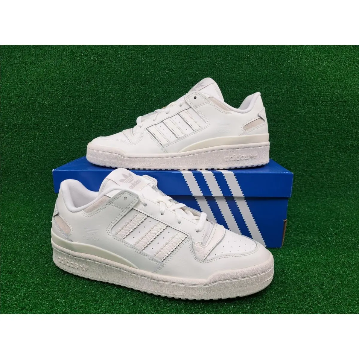 Adidas Forum Low CL White Gray Casual Lifestyle Sneakers IH7828 Mens Size 13