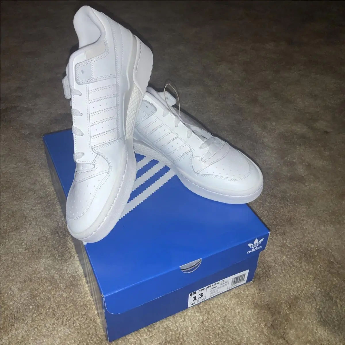 Adidas Forum Low CL White Gray Men`s IH7828 Size 13