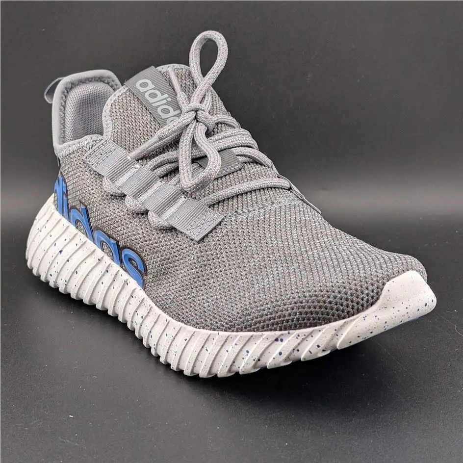 Adidas Kaptir 3.0 Size 7.5 Wide Slip-on Running Sneaker Men`s Shoes Gray Blue