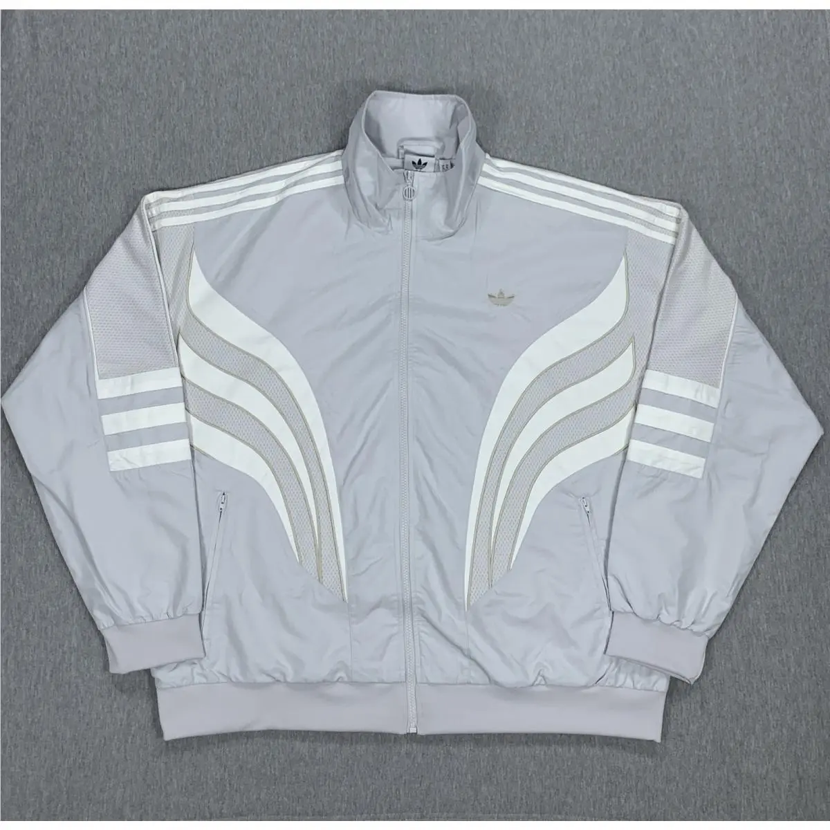 Adidas Originals Trefoil Q3 Atl Track Jacket Grey White IZ2600 Men`s XL