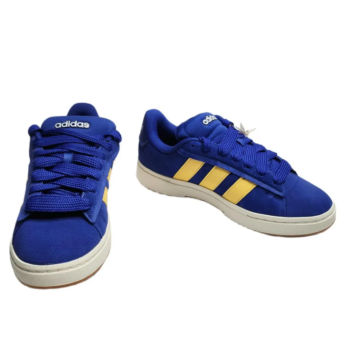 Adidas Grand Court Alpha 00s Blue with Yellow Stripes Men`s Size 8.5