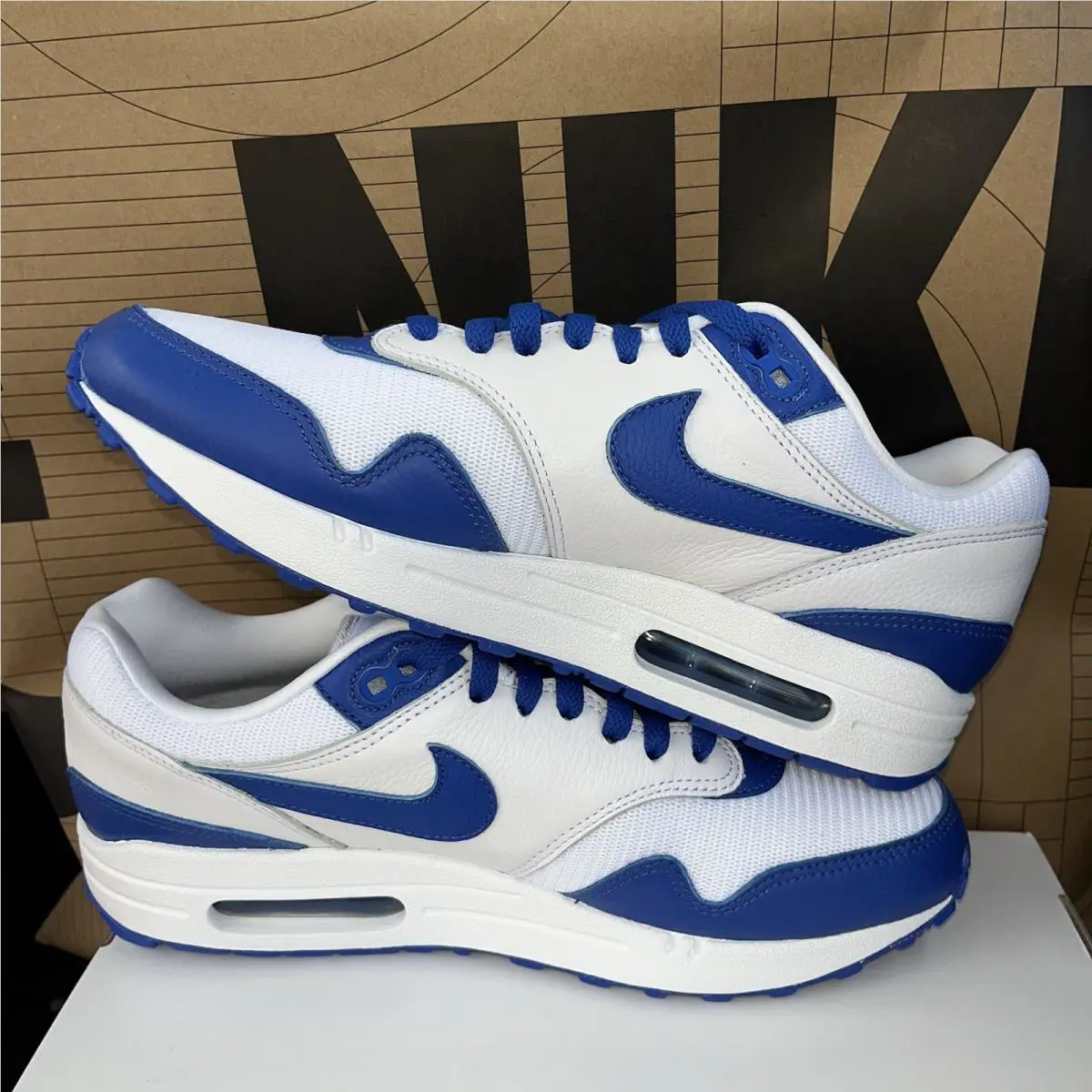 Nike shoes - Nike Air Max 1 - Air Max - HQ3714 900 - Silver / Blue-Red (UPC: 198480409359) 0