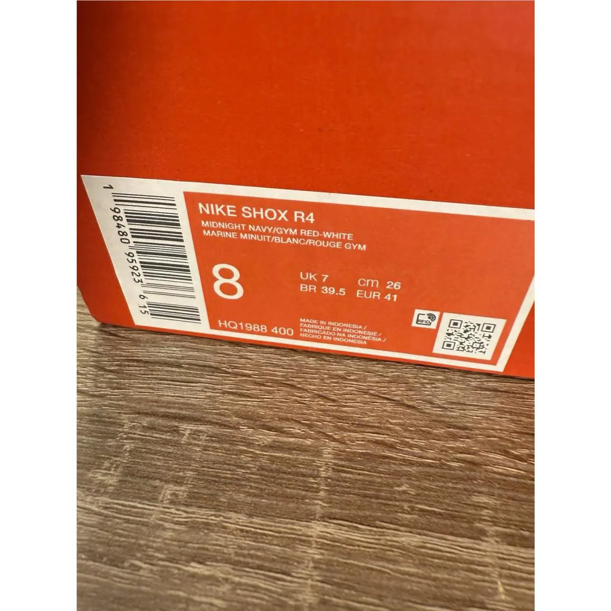 Nike shoes - Nike Shox - Shox - HQ1988 400 - Midnight Navy/Gym Red-White (UPC: 198480959236) 10
