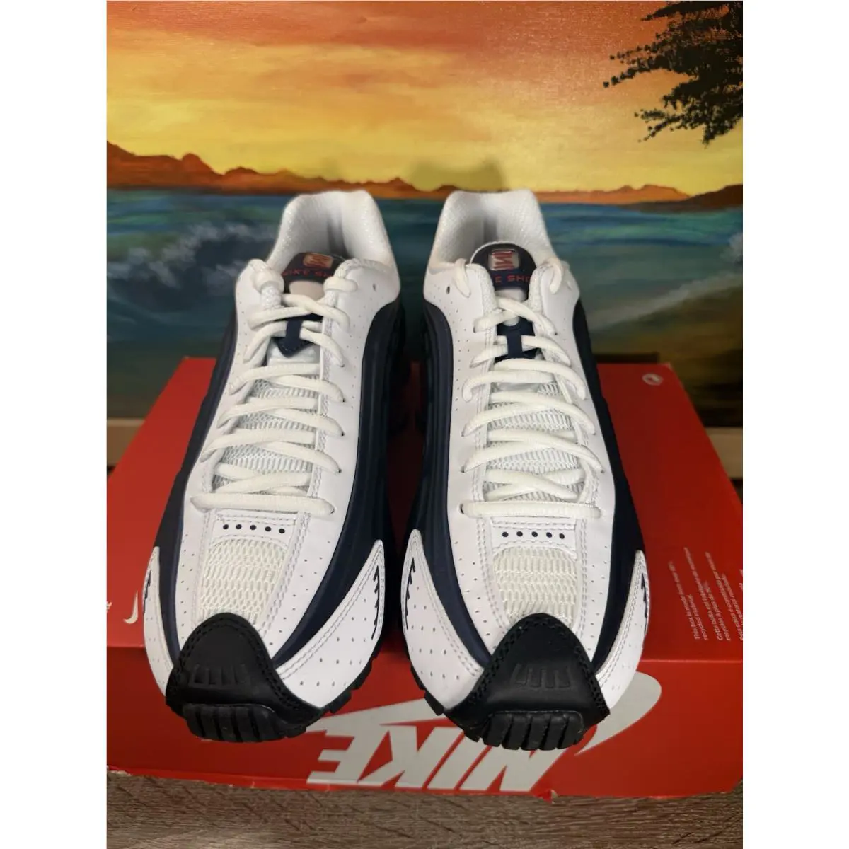 Nike shoes - Nike Shox - Shox - HQ1988 400 - Midnight Navy/Gym Red-White (UPC: 198480959236) 2