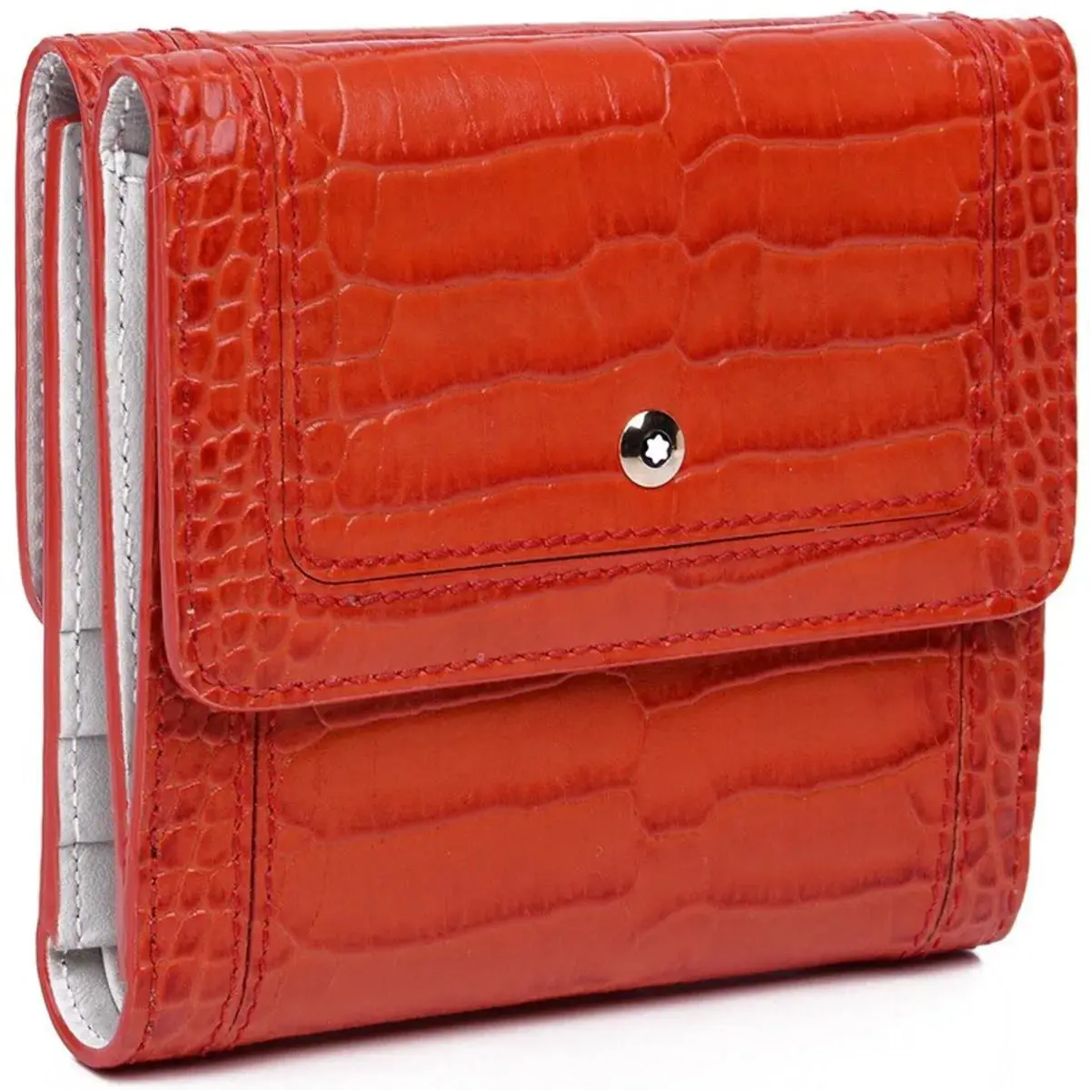 Montblanc Boheme 6cc Coral Leather Flap Women`s Wallet 109606