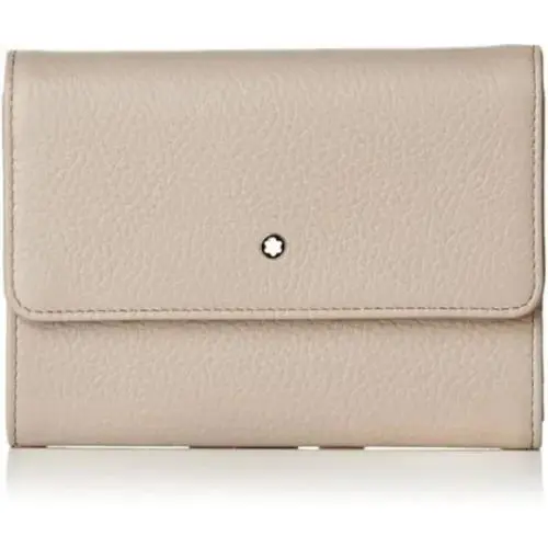 Montblanc Meisterstück 6cc Soft Grain Beige Leather Flap Wallet 111219