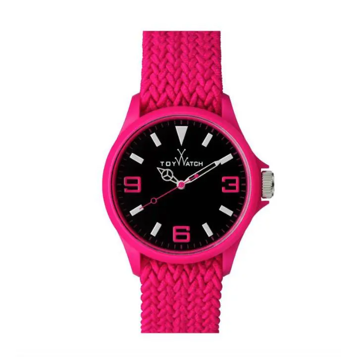 Toy Watch Cruise Pink Round Woven Strap Watch F2236 by ToyWatch