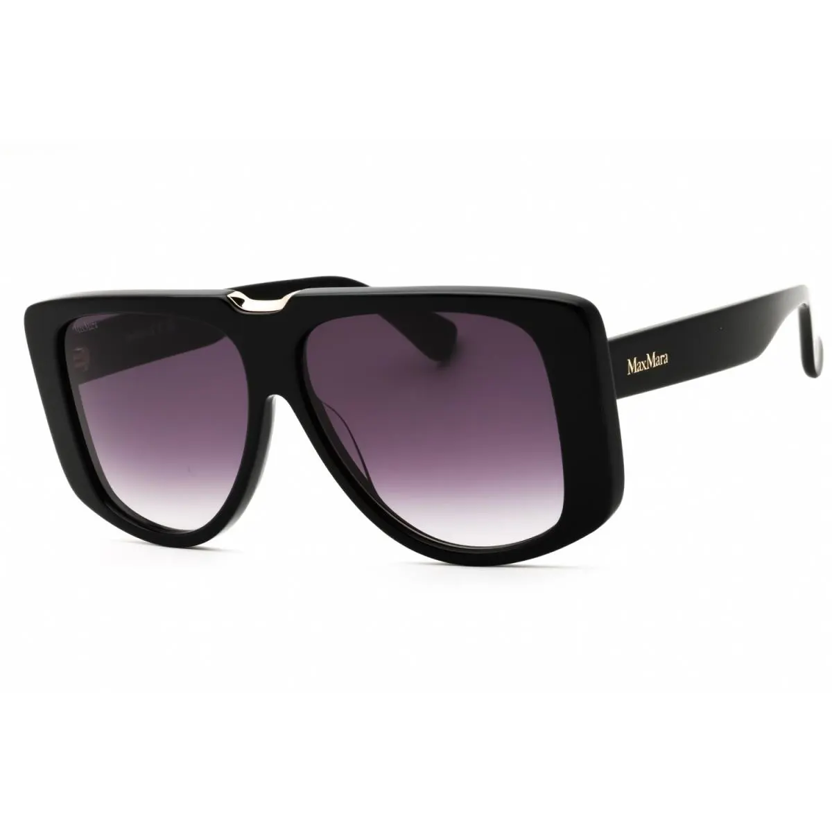 MM0075-01B-57 Sunglasses Size 57mm 140mm 12mm Black Women by Max Mara