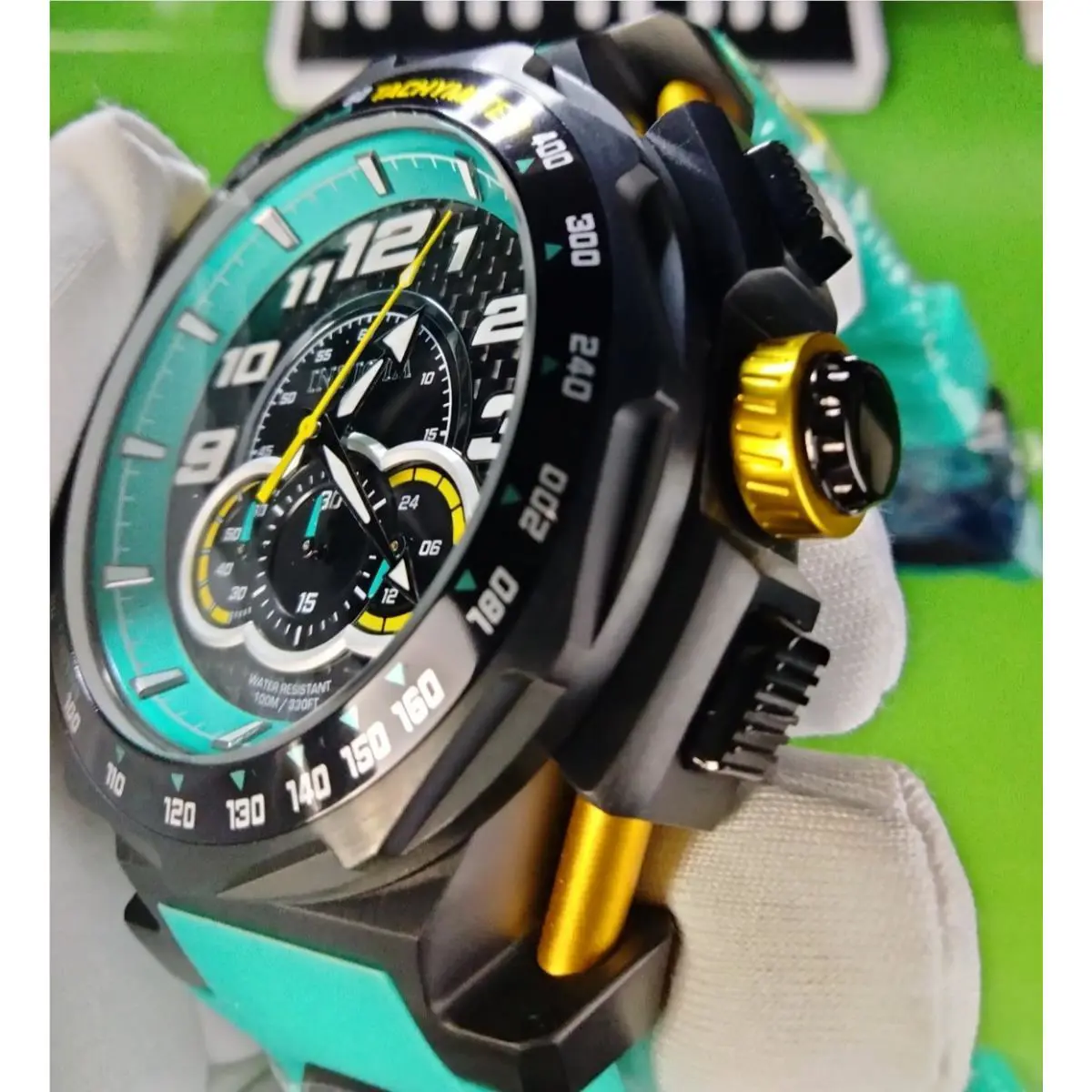 Invicta JM Correa S1 Rally Men`s 51mm Carbon Fiber Green Chronograph Watch 43798