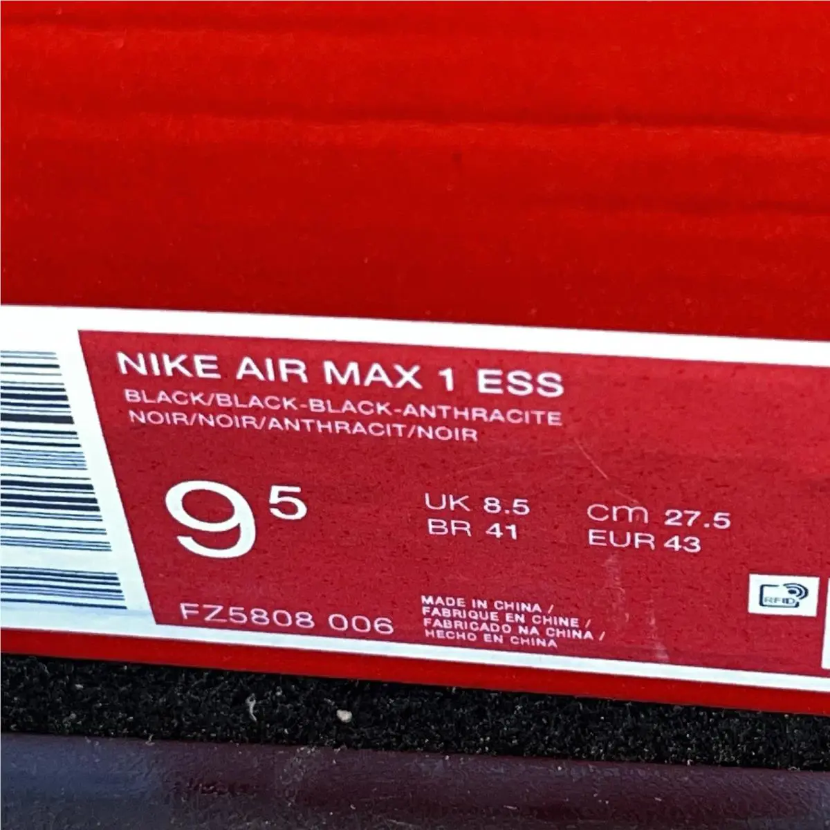 Nike shoes - Nike Air Max 1 ESS - FZ5808-006 - Black/Black-Anthracite (UPC: 197601655033) 4