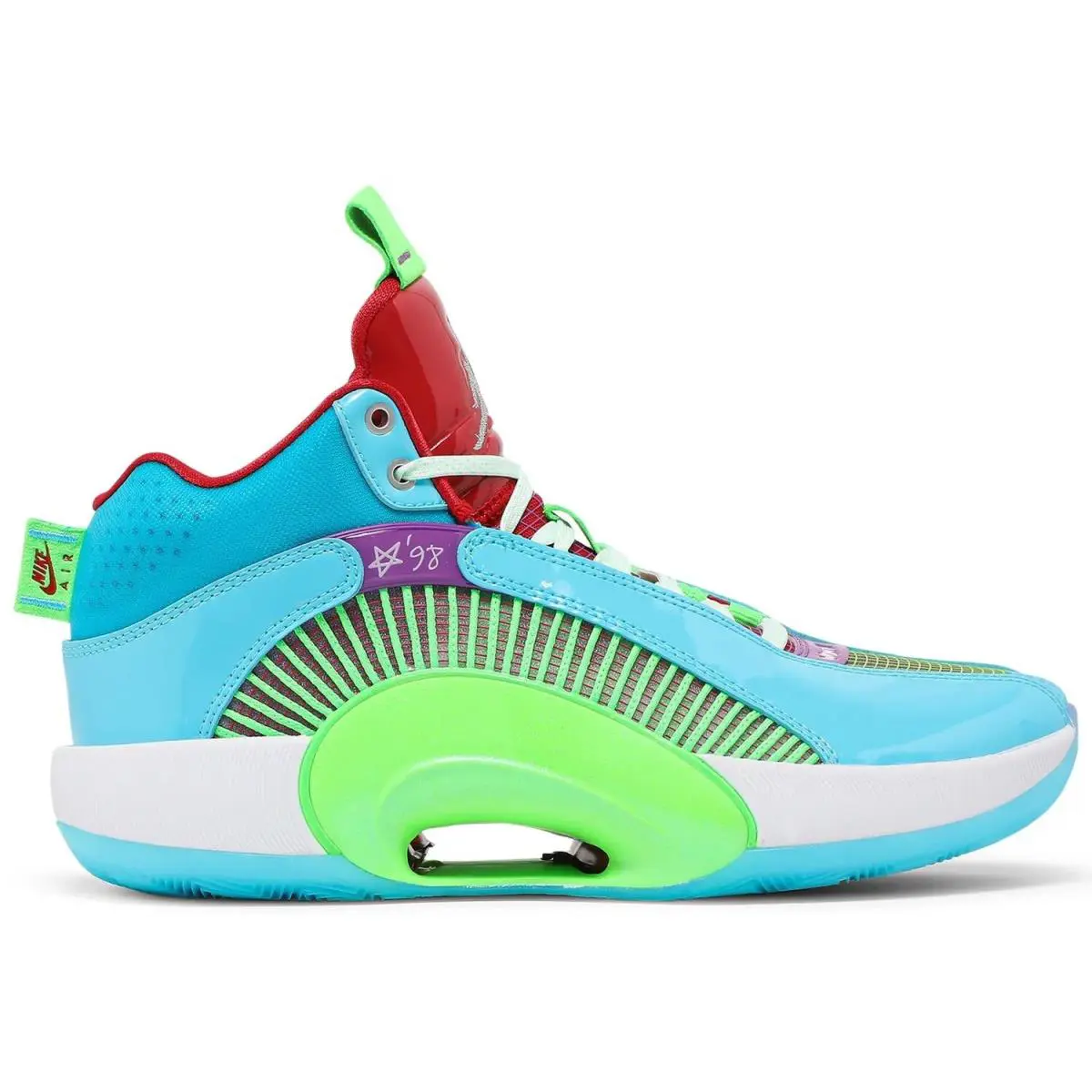 Nike Jayson Tatum x Air Jordan 35 PF GS `greatest Gift` DJ9884-400 6Y - Blue Fury