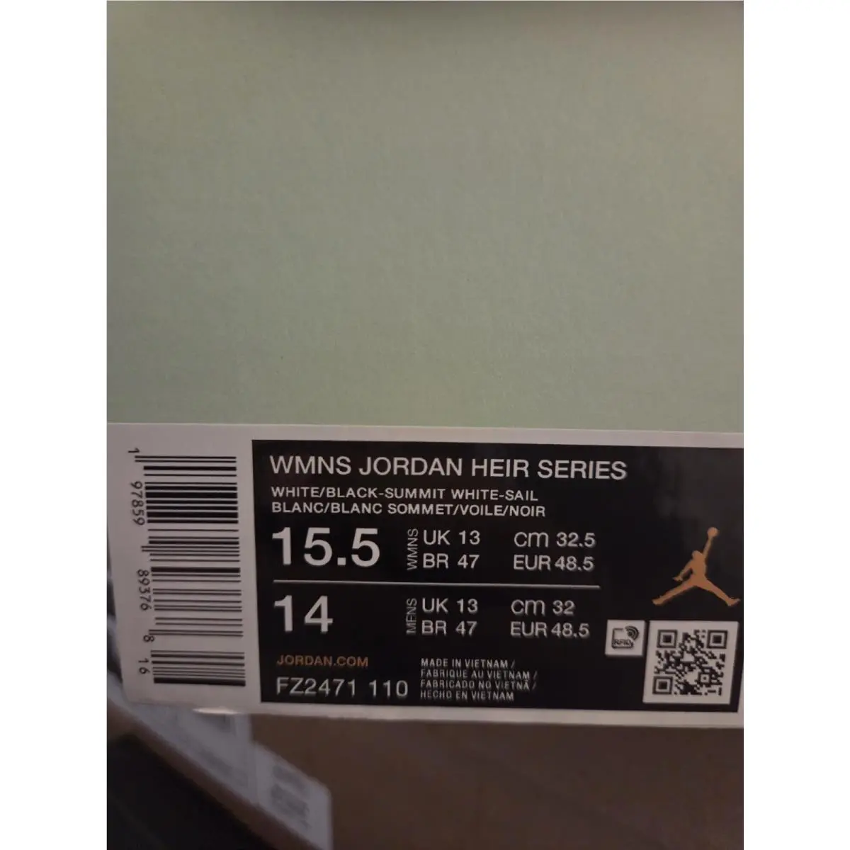 Nike shoes - Nike Air Jordan Heir - Air Heir - FZ2471-110 - White 3