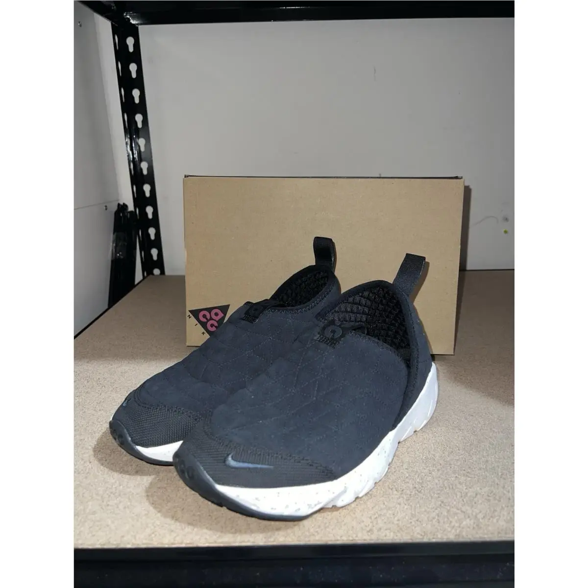 Nike Acg Moc 3.0 Leather Black Pull / Slip On Shoes CT2896 001 Mens Size 4