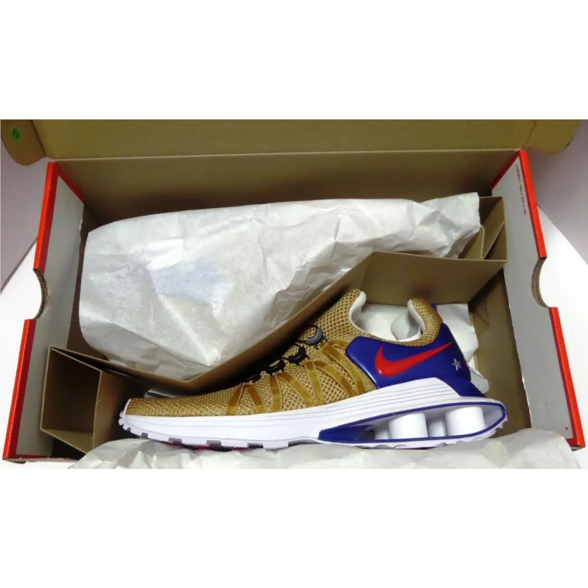 Nike shoes - Nike Shox Gravity - Shox Gravity - AR1999700 - Metallic Gold/Speed Red/White/Gym Blue 8