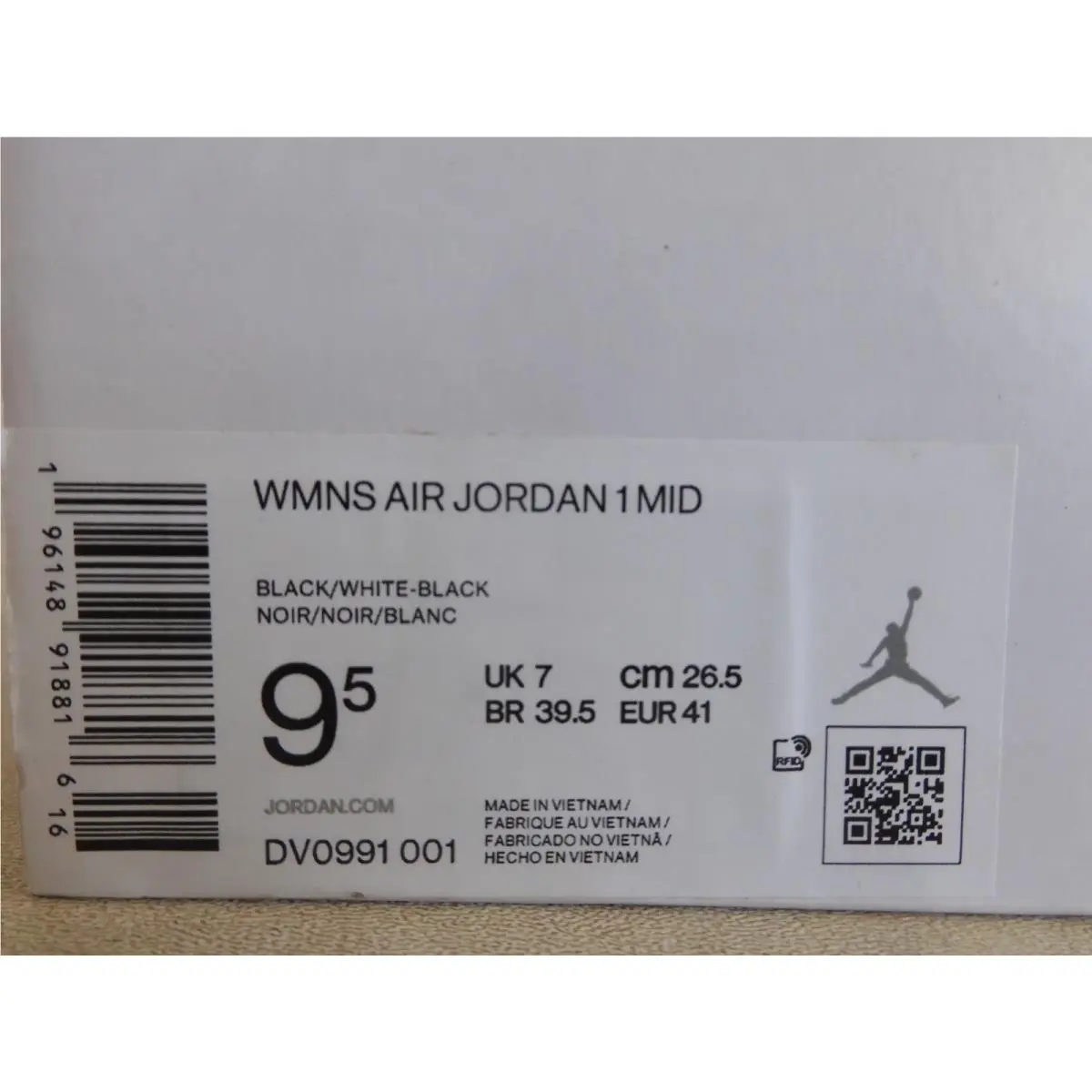 Nike shoes - Air Jordan 1 Mid - Air Mid - DV0991-001 - Black (UPC: 196148918816) 6