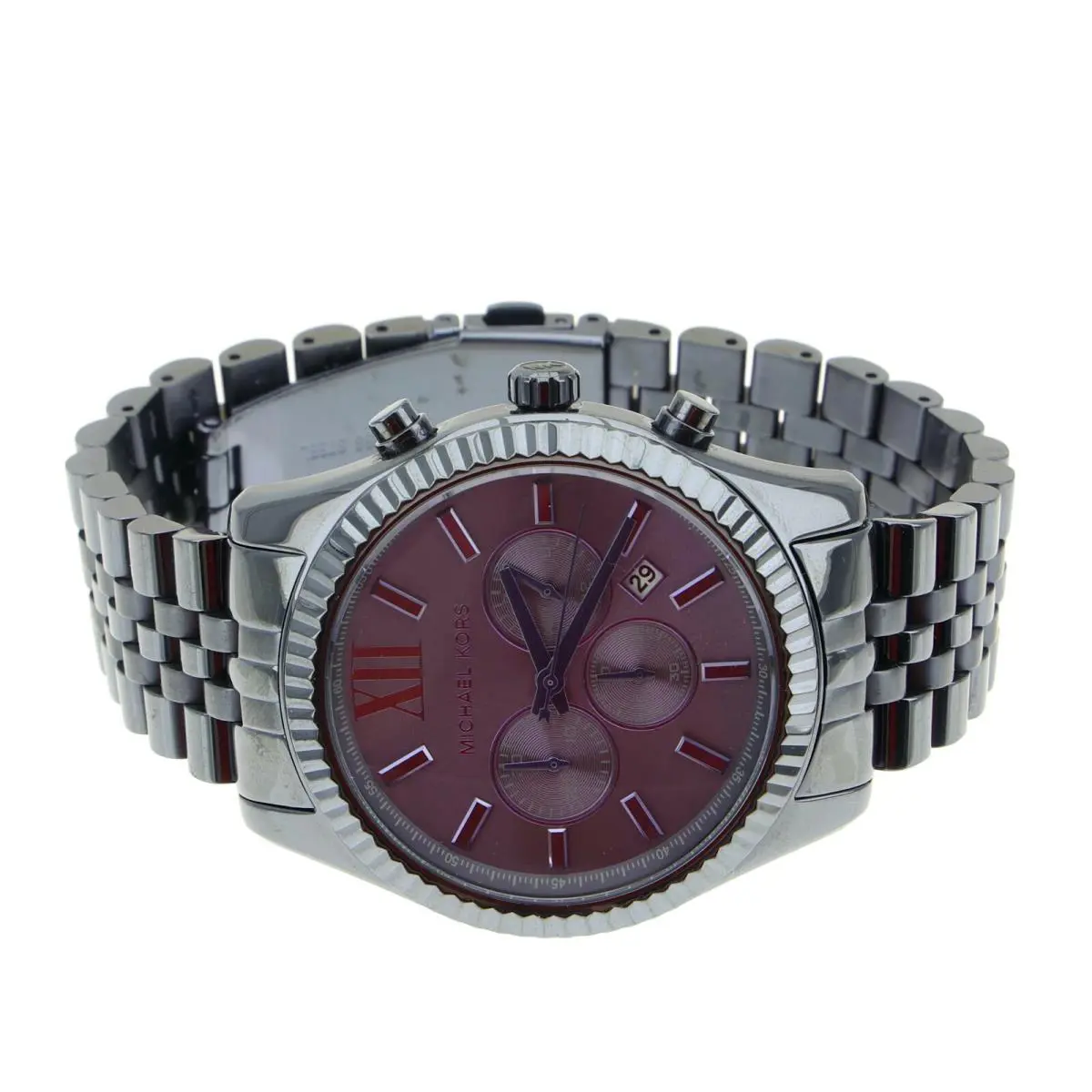 Michael Kors Lexington Men`s Navy Chronograph Bracelet Watch F1521 - Dial: Navy, Band: Navy