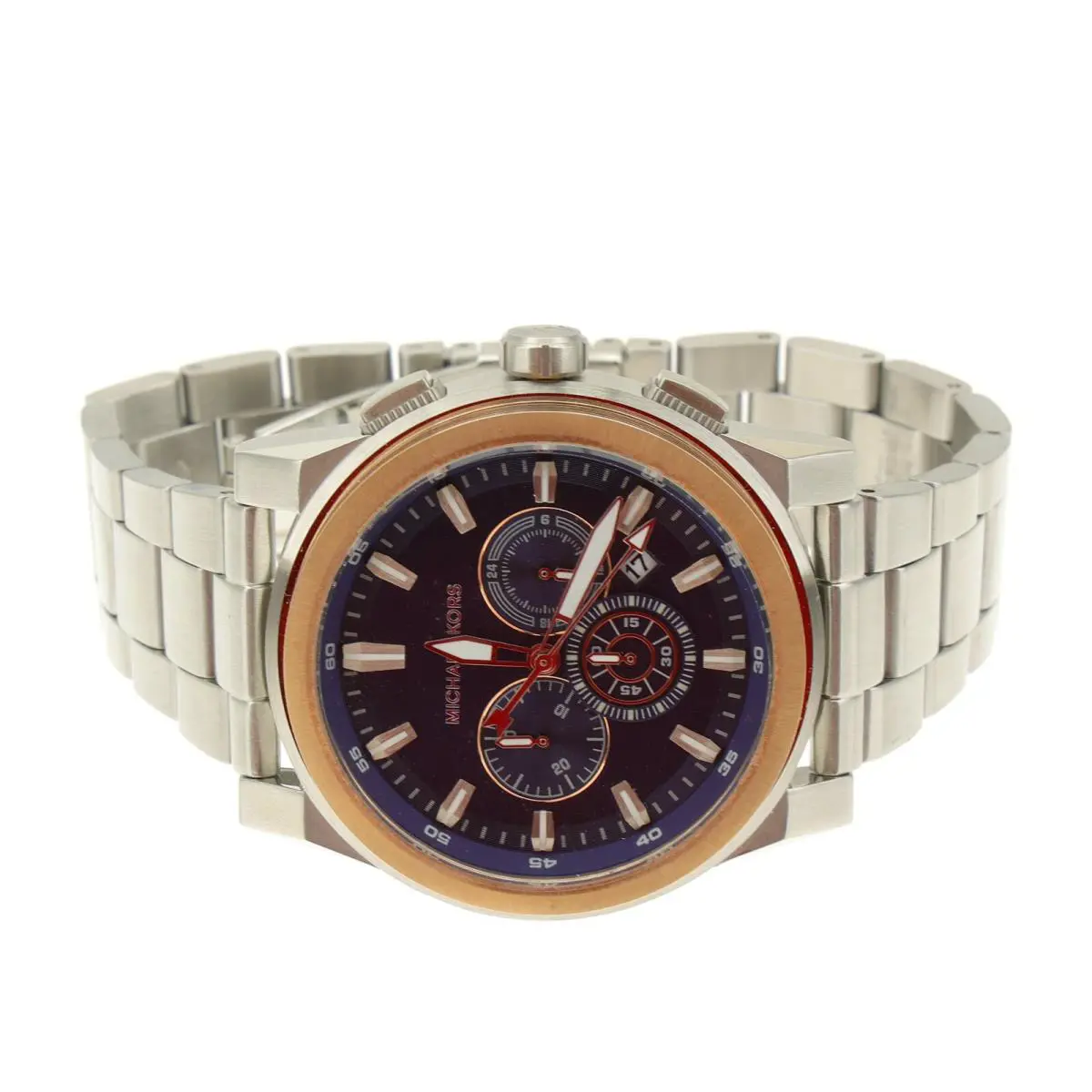 Michael Kors Men`s Silver Grayson Chronograph Bracelet Watch F1522