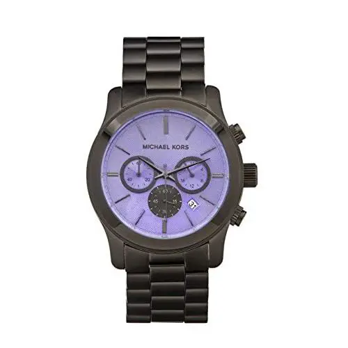 Michael Kors Runway Gunmetal Watch Violet Dial MK5954