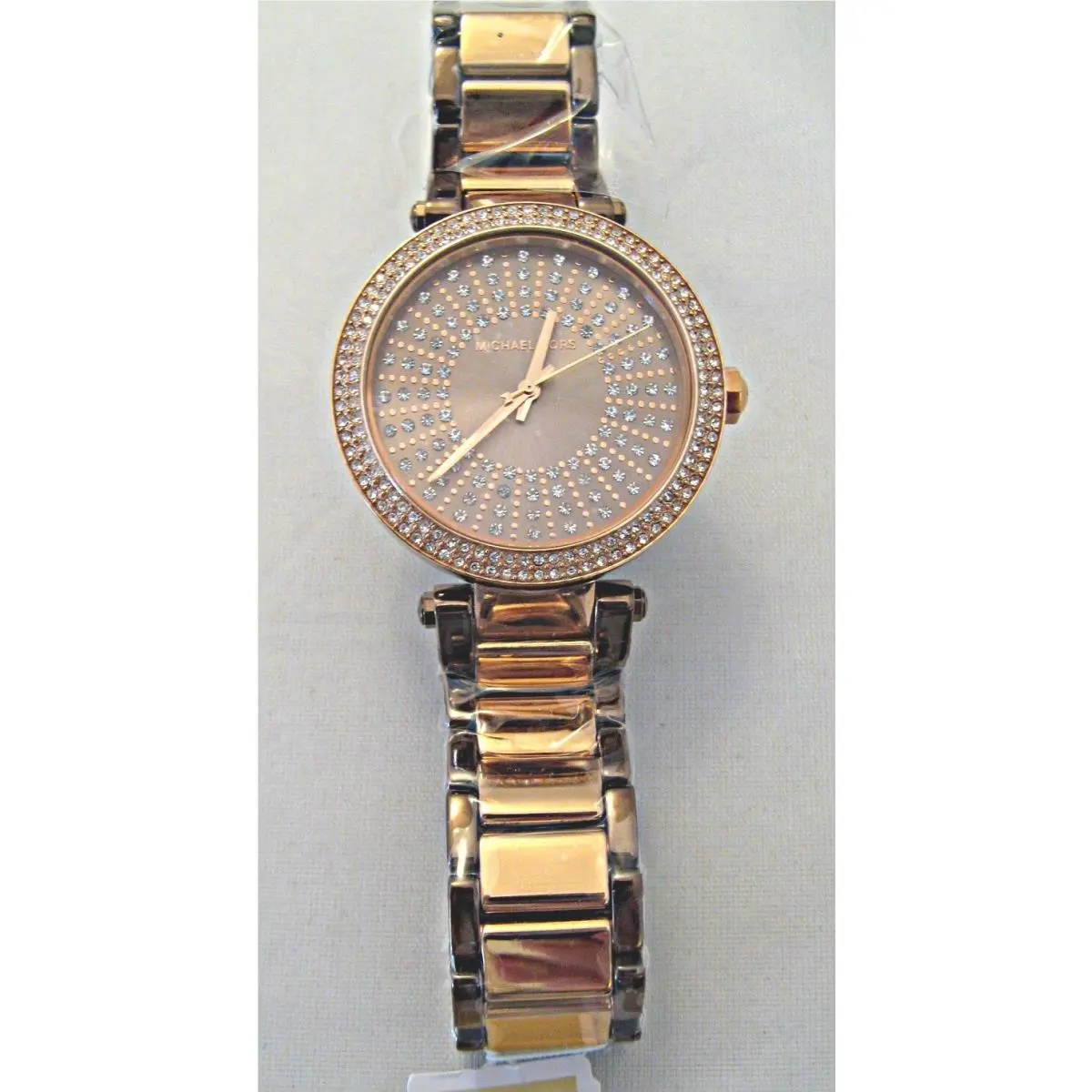 Michael Kors Ladies Parker Pavé Two-tone Watch - MK6910