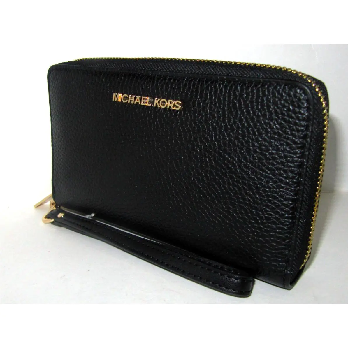 Michael Kors Jet Set Large Flat Multifunction Phone Case Black Wallet