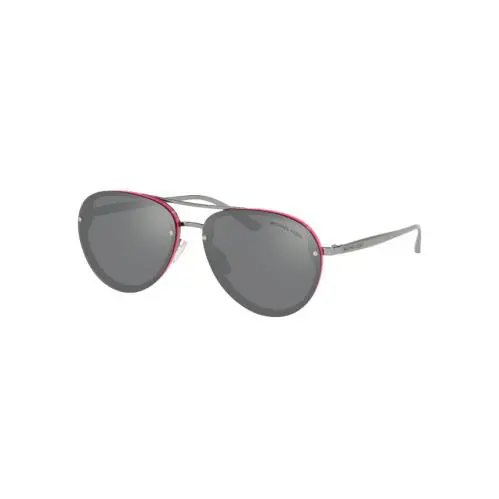 Michal Kors Abilene MK2101 38886G 60 Neon Pink / Silver Mirror Sunglasses