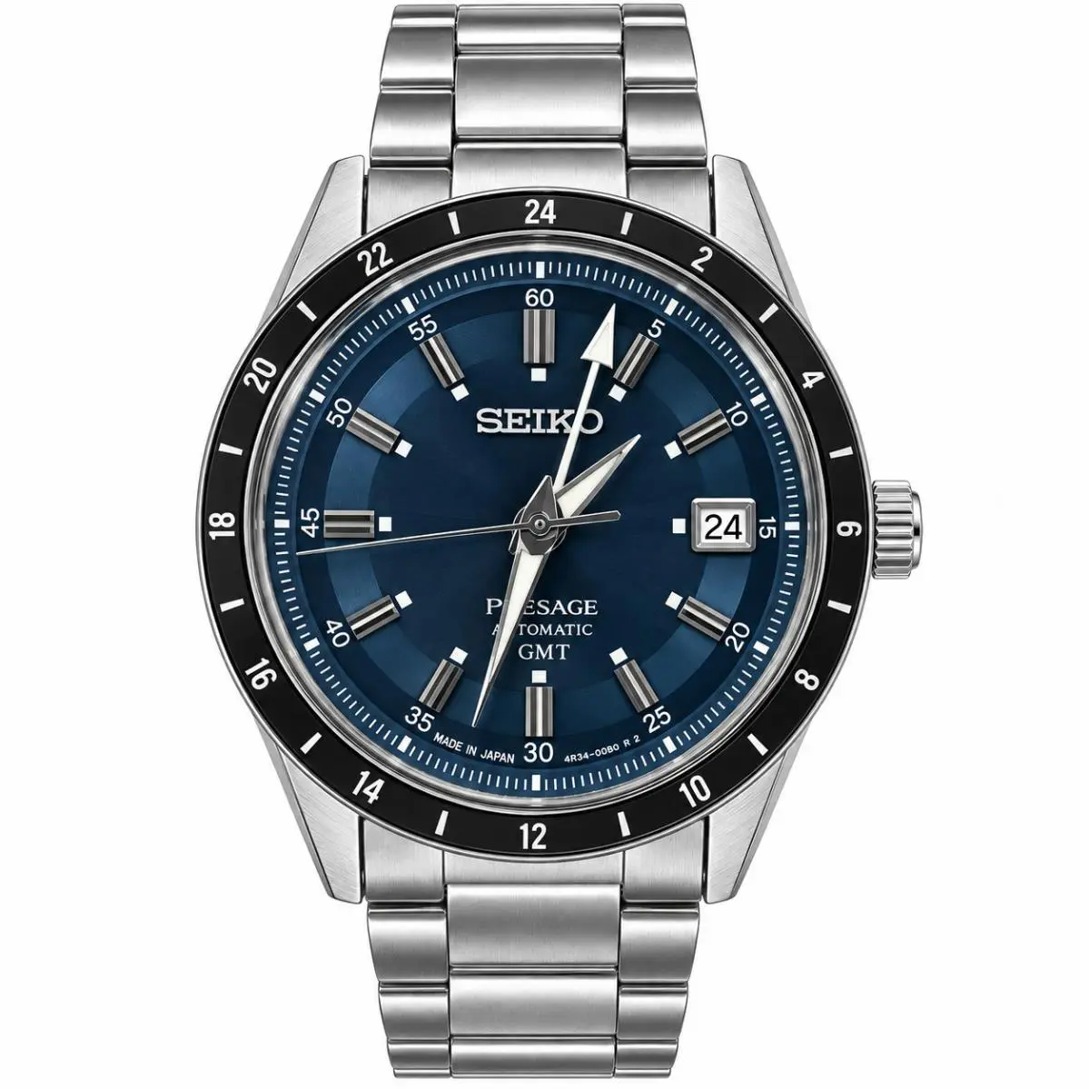 Presage Gmt Automatic 40.8mm Blue Dial Watch SSK009 by Seiko