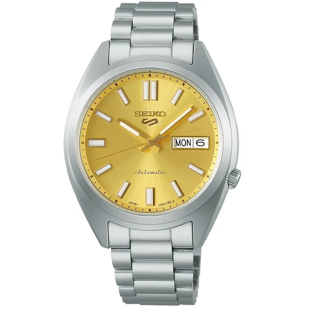 5 Sport SRPL59 37.5 mm Stainless Steel Gold Dial Automatic Men`s Watch by Seiko