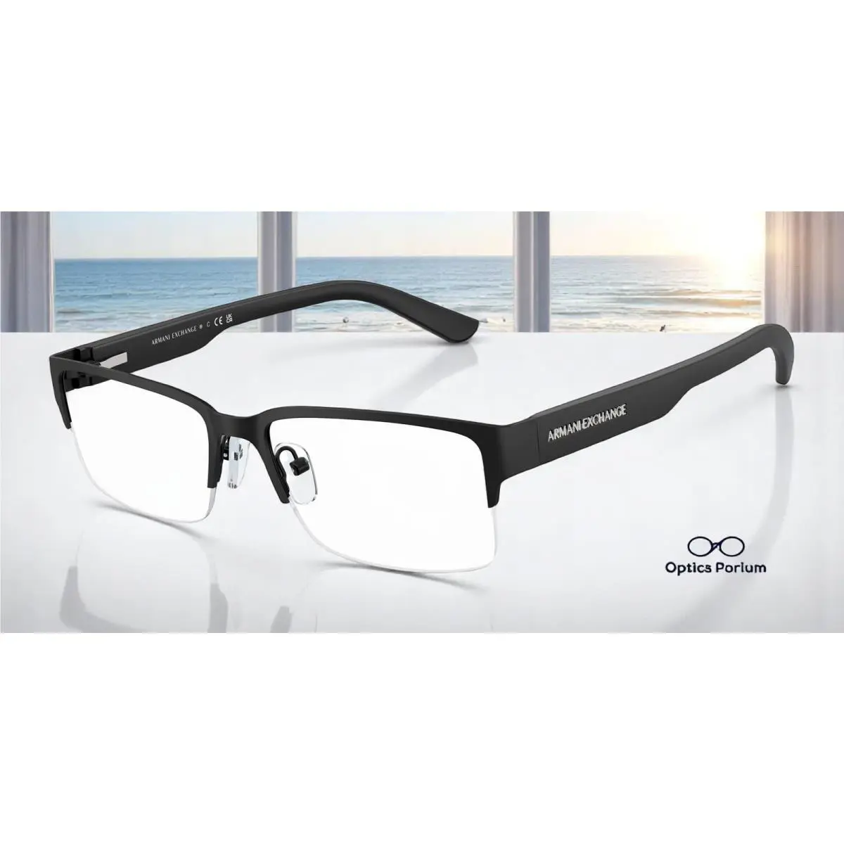 A X Armani Exchange Men`s Ax1014 6063 53mm Rectangular Eyewear Frames