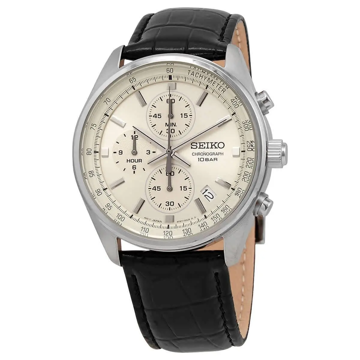 Seiko Chronograph Quartz Champagne Dial Men`s Watch SSB383